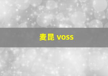 麦昆 voss